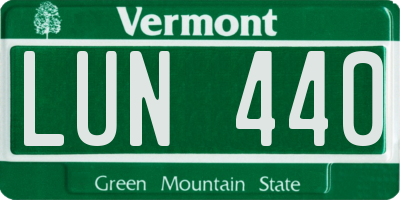 VT license plate LUN440