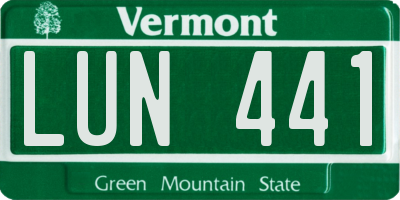 VT license plate LUN441