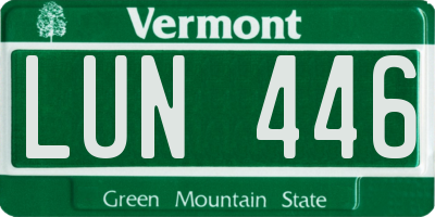 VT license plate LUN446