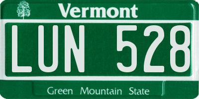 VT license plate LUN528