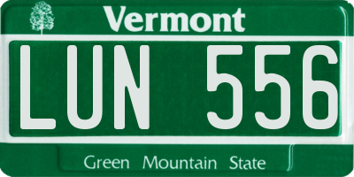 VT license plate LUN556