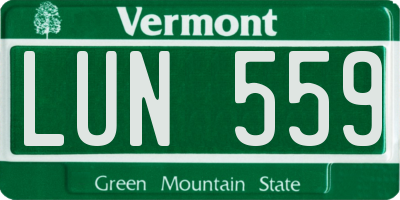 VT license plate LUN559