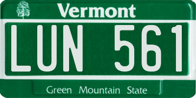 VT license plate LUN561