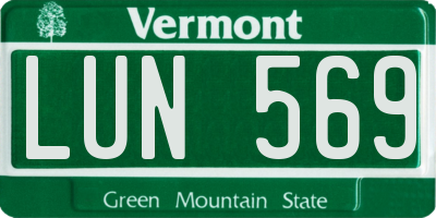 VT license plate LUN569
