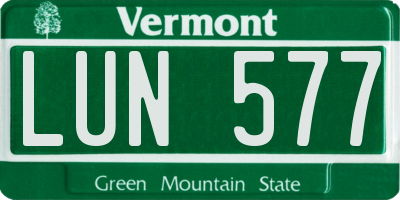 VT license plate LUN577