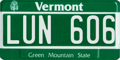 VT license plate LUN606