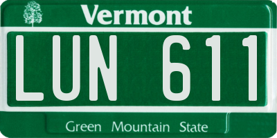 VT license plate LUN611