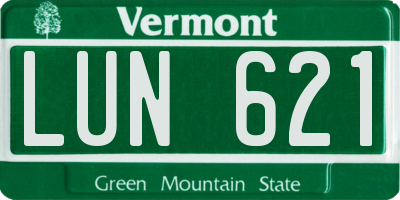 VT license plate LUN621