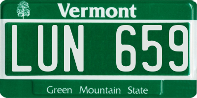 VT license plate LUN659