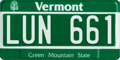 VT license plate LUN661