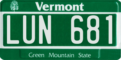 VT license plate LUN681