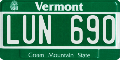 VT license plate LUN690