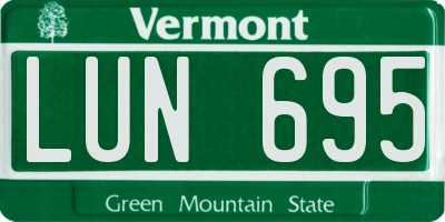 VT license plate LUN695