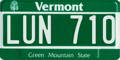 VT license plate LUN710