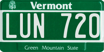 VT license plate LUN720