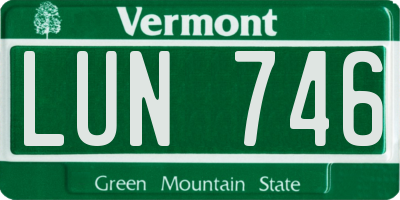 VT license plate LUN746