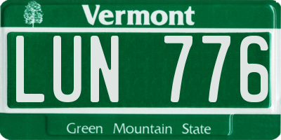 VT license plate LUN776