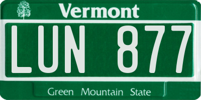VT license plate LUN877