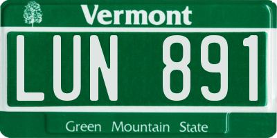 VT license plate LUN891