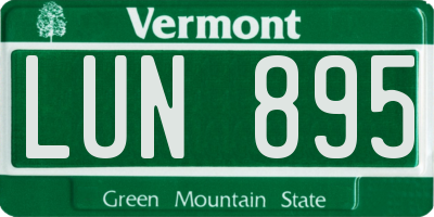 VT license plate LUN895