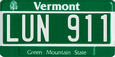 VT license plate LUN911
