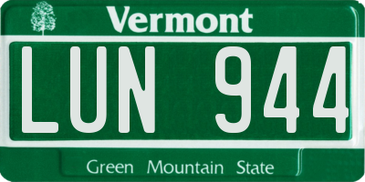 VT license plate LUN944