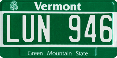 VT license plate LUN946