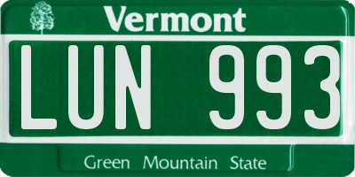 VT license plate LUN993