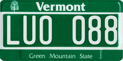 VT license plate LUO088