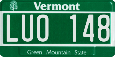 VT license plate LUO148