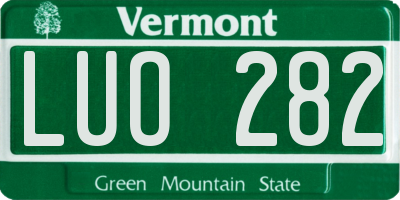 VT license plate LUO282