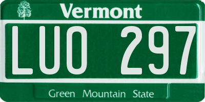 VT license plate LUO297