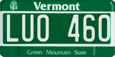 VT license plate LUO460