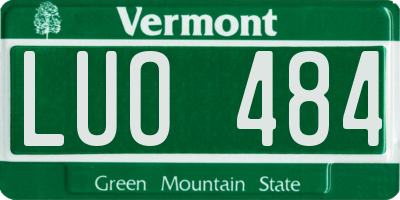 VT license plate LUO484