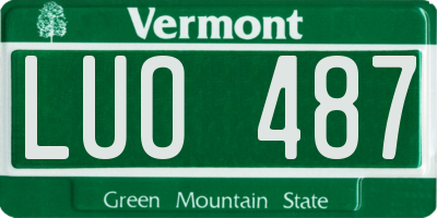 VT license plate LUO487