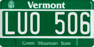 VT license plate LUO506