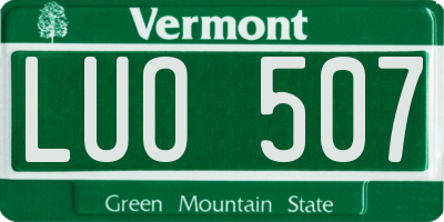 VT license plate LUO507