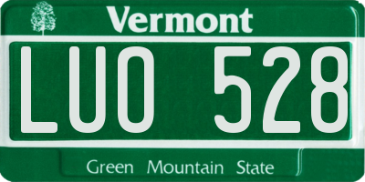 VT license plate LUO528