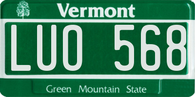 VT license plate LUO568