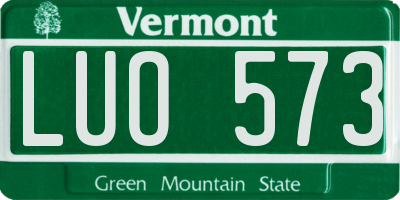 VT license plate LUO573
