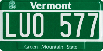 VT license plate LUO577