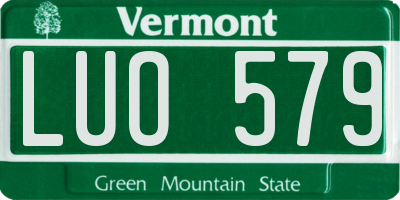 VT license plate LUO579