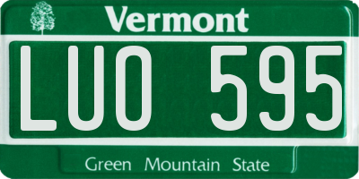 VT license plate LUO595