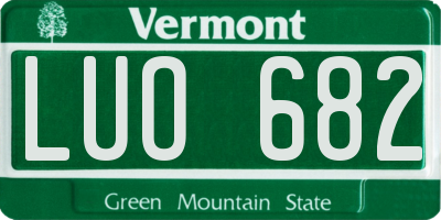 VT license plate LUO682