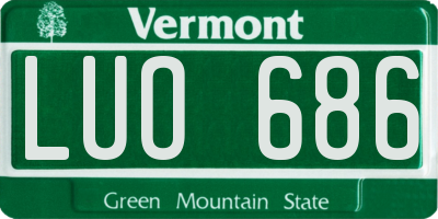 VT license plate LUO686