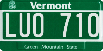 VT license plate LUO710