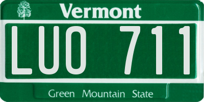 VT license plate LUO711
