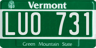 VT license plate LUO731