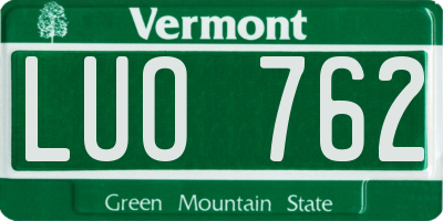 VT license plate LUO762