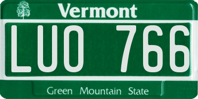 VT license plate LUO766